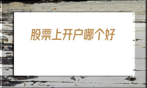 股票上开户哪个好(股票在哪个平台开户比较好)