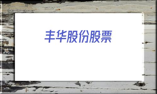 丰华股份股票(丰华股份最新消息)